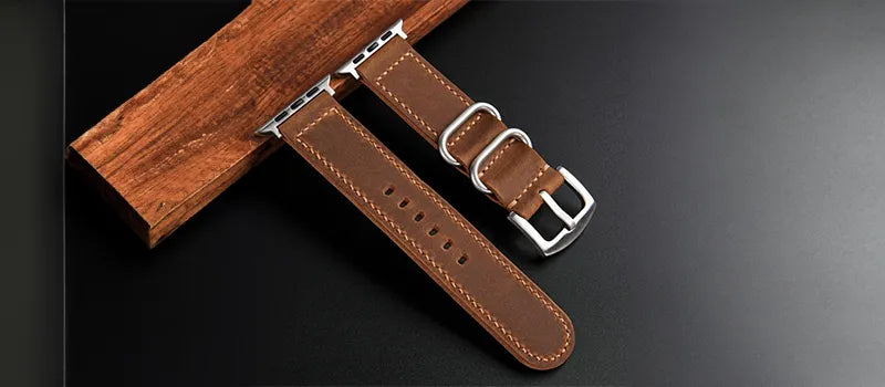 Versatile Leather Apple Watch Band