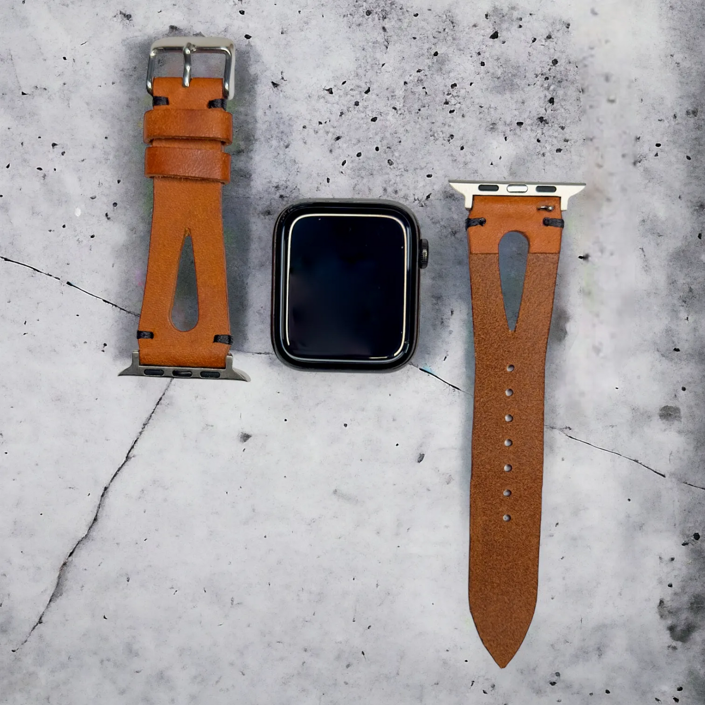 Classic leather iwatch band in light brown Pueblo leather, artisan-crafted for a sophisticated look.