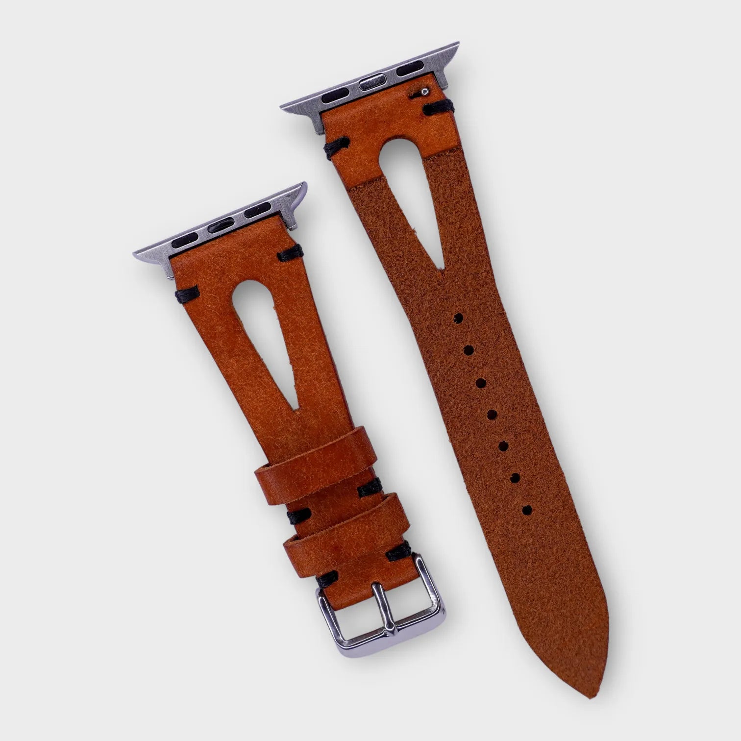 Durable leather watch straps crafted from artisan light brown Pueblo leather, combining style and sustainability.